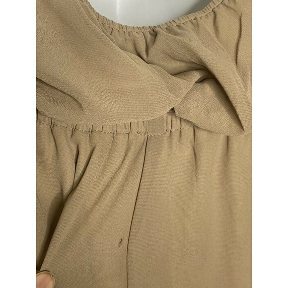 Show Me Your MuMu Woman's Heather Halter Maxi Dress Dune SZ XL - Picture 9 of 11